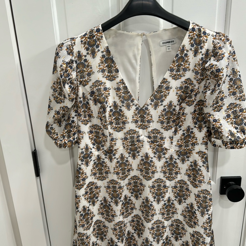 Express Metallic Print Dress - Size L